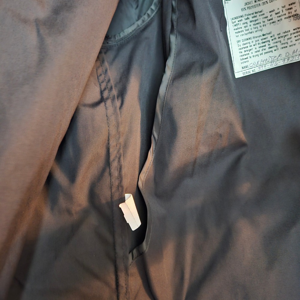 Creighton US‎ Navy Official Uniform Jacket Windbreaker Black Medium Military - Picture 9 of 11